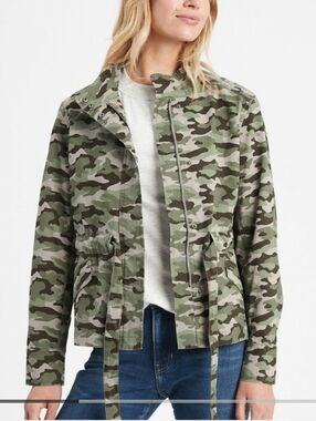 Women's Banana Republic Camo Utility Jacket XL Green Grey